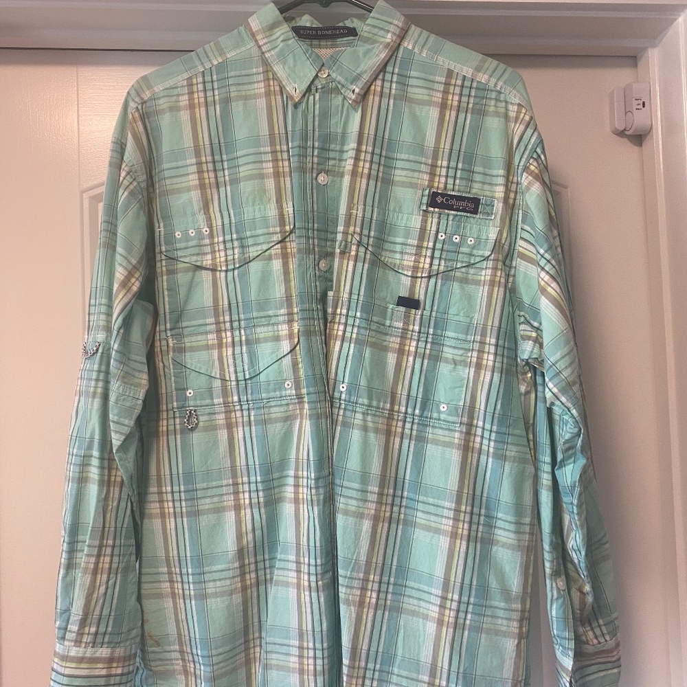 Columbia PFG Omni-Shade Long Sleeve Plaid Shirt